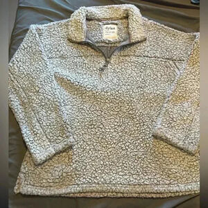 Dylan Sherpa Quarter Zip Fleece Pullover Sweatshirt‎ XL Gray